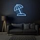 Strandsonnenschirm als LED-Neonschild