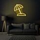 Strandsonnenschirm als LED-Neonschild