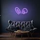 Hasenohren LED-Neonschild für Kinderzimmer Party