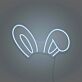 Hasenohren LED-Neonschild für Kinderzimmer Party
