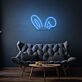 Hasenohren LED-Neonschild für Kinderzimmer Party
