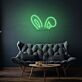 Hasenohren LED-Neonschild für Kinderzimmer Party
