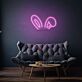 Hasenohren LED-Neonschild für Kinderzimmer Party