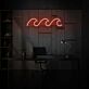Wellenmuster LED-Neonschild Büro Wohnzimmer