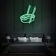 Sushi mit Essstäbchen LED-Neonschild Schlafzimmer Wohnzimmer
