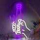 Bierflasche in Hand LED Neonschild für Bar und Party