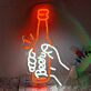 Bierflasche in Hand LED Neonschild für Bar und Party