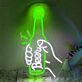 Bierflasche in Hand LED Neonschild für Bar und Party