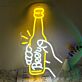 Bierflasche in Hand LED Neonschild für Bar und Party
