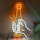 Bierflasche in Hand LED Neonschild für Bar und Party