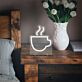 Kaffeetasse Neon LED Wandlicht