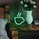 Kaffeetasse Neon LED Wandlicht