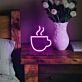 Kaffeetasse Neon LED Wandlicht