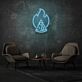 Pizzastück mit Flamme LED-Neonschild für Restaurant Bar