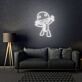 Cartoonfigur mit Peace-Zeichen LED-Neonschild für Wohnzimmer oder Gamingzimmer
