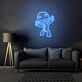 Cartoonfigur mit Peace-Zeichen LED-Neonschild für Wohnzimmer oder Gamingzimmer
