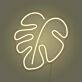 Monstera Blatt LED-Neonschild Wohnzimmer Büro