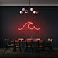 Meereswelle LED-Neonschild Wohnzimmer Büro
