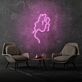 Kontur eines Frauenprofils LED-Neonschild für Wohnzimmer Studio