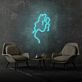 Kontur eines Frauenprofils LED-Neonschild für Wohnzimmer Studio