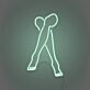 gekreuzte Beine LED-Neonschild für Wohnzimmer oder Schlafzimmer