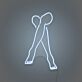 gekreuzte Beine LED-Neonschild für Wohnzimmer oder Schlafzimmer