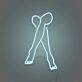 gekreuzte Beine LED-Neonschild für Wohnzimmer oder Schlafzimmer