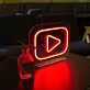 Play-Symbol LED-Neonschild für Studio und Wohnzimmer