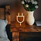 Stecker Symbol LED-Neonschild für Wohnzimmer Schlafzimmer
