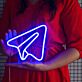 Papierflieger Symbol LED-Neonschild Wohnzimmer Büro