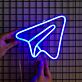 Papierflieger Symbol LED-Neonschild Wohnzimmer Büro