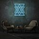 Geometrisches Dreiecks-Muster LED-Neonschild Wohnzimmer Lounge