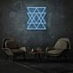 Geometrisches Dreiecks-Muster LED-Neonschild Wohnzimmer Lounge