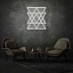 Geometrisches Dreiecks-Muster LED-Neonschild Wohnzimmer Lounge