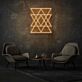 Geometrisches Dreiecks-Muster LED-Neonschild Wohnzimmer Lounge