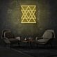 Geometrisches Dreiecks-Muster LED-Neonschild Wohnzimmer Lounge