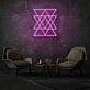 Geometrisches Dreiecks-Muster LED-Neonschild Wohnzimmer Lounge