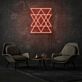 Geometrisches Dreiecks-Muster LED-Neonschild Wohnzimmer Lounge