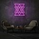 Geometrisches Dreiecks-Muster LED-Neonschild Wohnzimmer Lounge