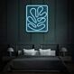 abstraktes Blatt LED-Neonschild für Schlafzimmer oder Wohnzimmer