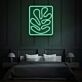 abstraktes Blatt LED-Neonschild für Schlafzimmer oder Wohnzimmer
