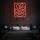 abstraktes Blatt LED-Neonschild für Schlafzimmer oder Wohnzimmer