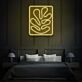abstraktes Blatt LED-Neonschild für Schlafzimmer oder Wohnzimmer