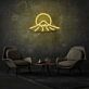 Berg mit Sonne LED-Neonschild Wohnzimmer Lounge