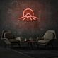 Berg mit Sonne LED-Neonschild Wohnzimmer Lounge