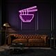 Schüssel mit Nudeln und Essstäbchen LED-Neonschild für Restaurant und Wohnzimmer