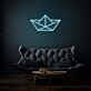 Papierboot LED-Neonschild Wohnzimmer Cafe