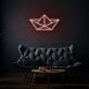 Papierboot LED-Neonschild Wohnzimmer Cafe
