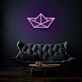 Papierboot LED-Neonschild Wohnzimmer Cafe