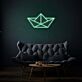 Papierboot LED-Neonschild Wohnzimmer Cafe